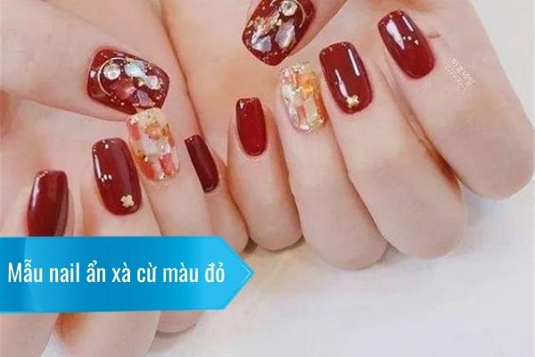 nail giả tự thiết kế trắng ẩn xà cừ đơn giản  Shopee Việt Nam