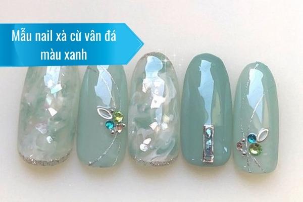 Spa dịch vụ làm nail trang trí hoa khô xà cừ cho móng tay chân tb đẹp giá  rẻ hcm