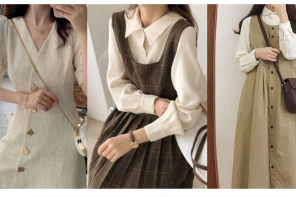 Váy cho style vintage Hàn Quốc