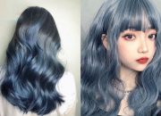 Nhuộm tóc màu xanh dương đen khói có cần tẩy tóc?