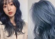 Nhuộm tóc màu xanh khói cá tính