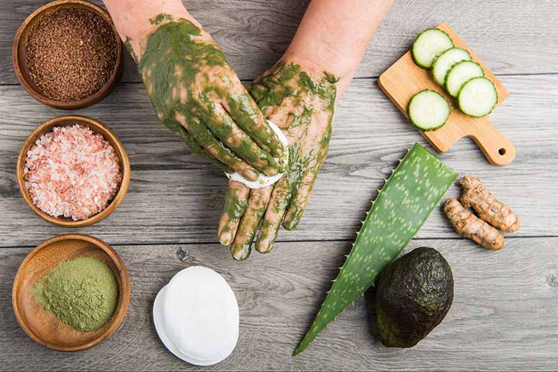 nha đam có tác dụng làm dịu da tay